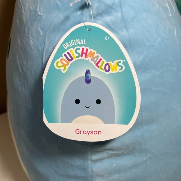 Grayson the Blue Dinosaur 16” Squishmallows - Picture 2 of 4